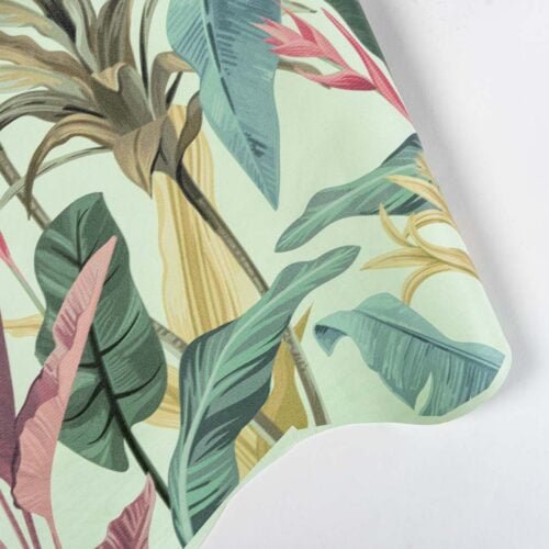 Tropical printed leather
