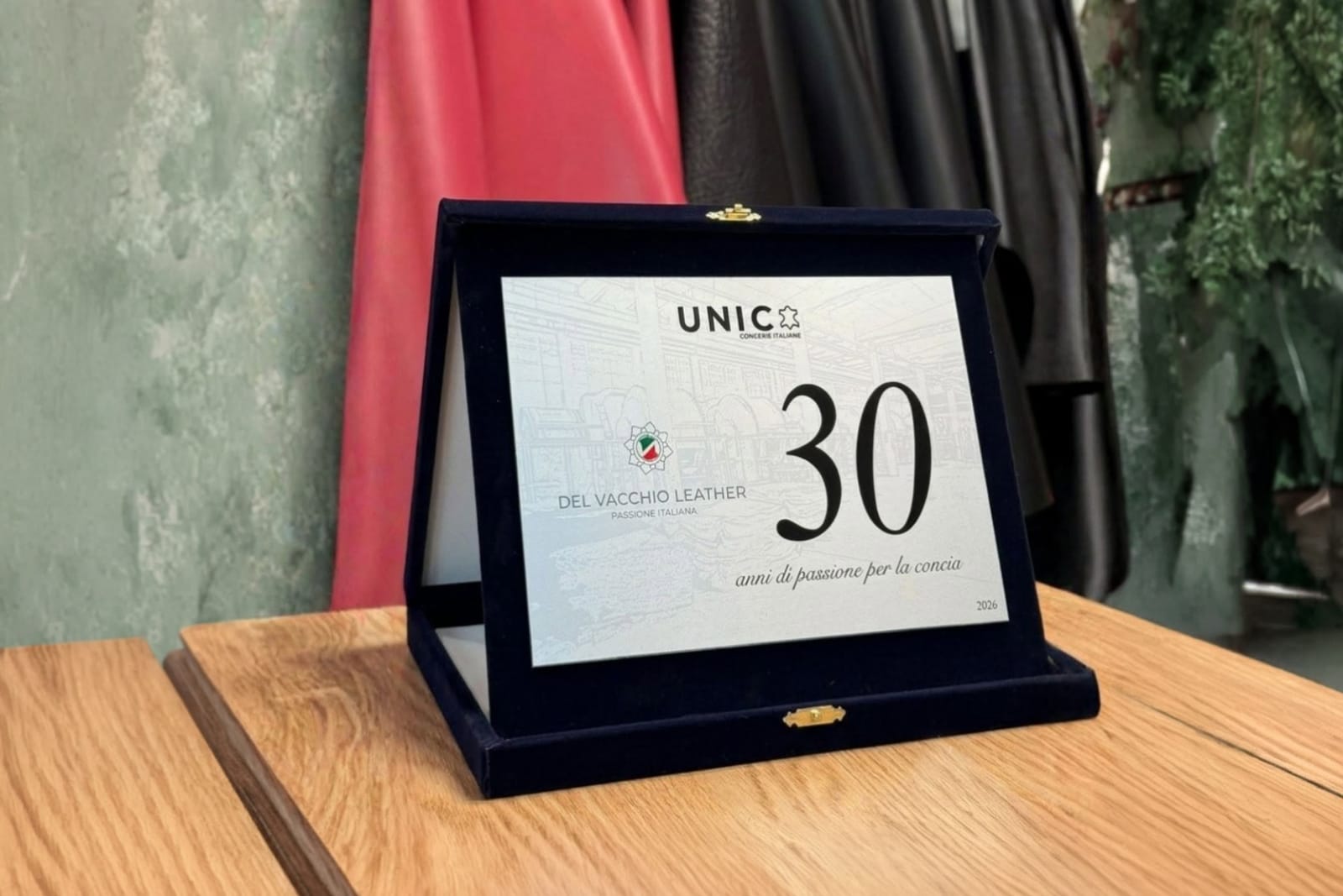 Riconoscimento da UNIC – Concerie Italiane, in occasione del trentesimo anniversario di Del Vacchio Leather